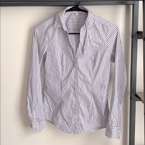 Stripped fitted,tailored button up